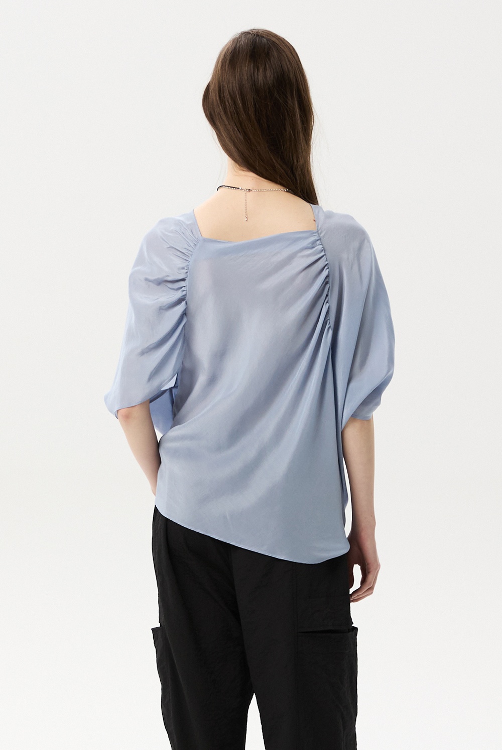 ML09 / UNBALANCED DRAPE SHIRTS