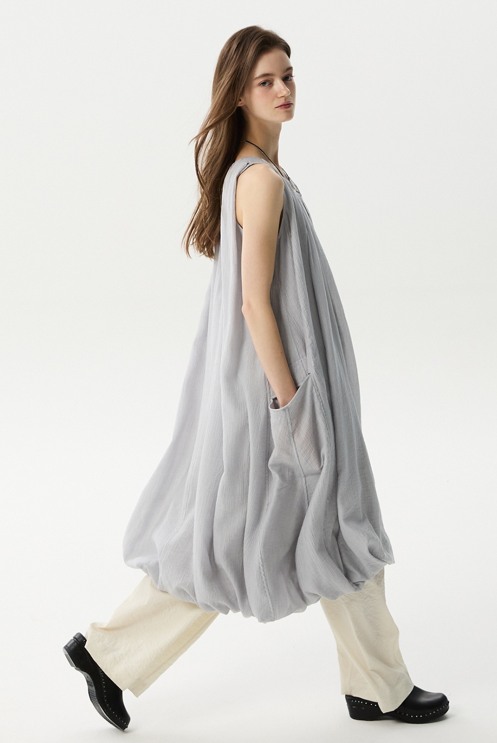ML15 / BALLOON SLEEVELESS DRESS