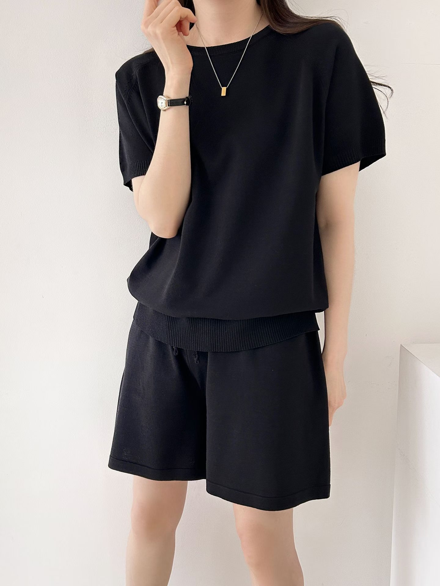 ELODIE SUMMER KNIT SHORT SET