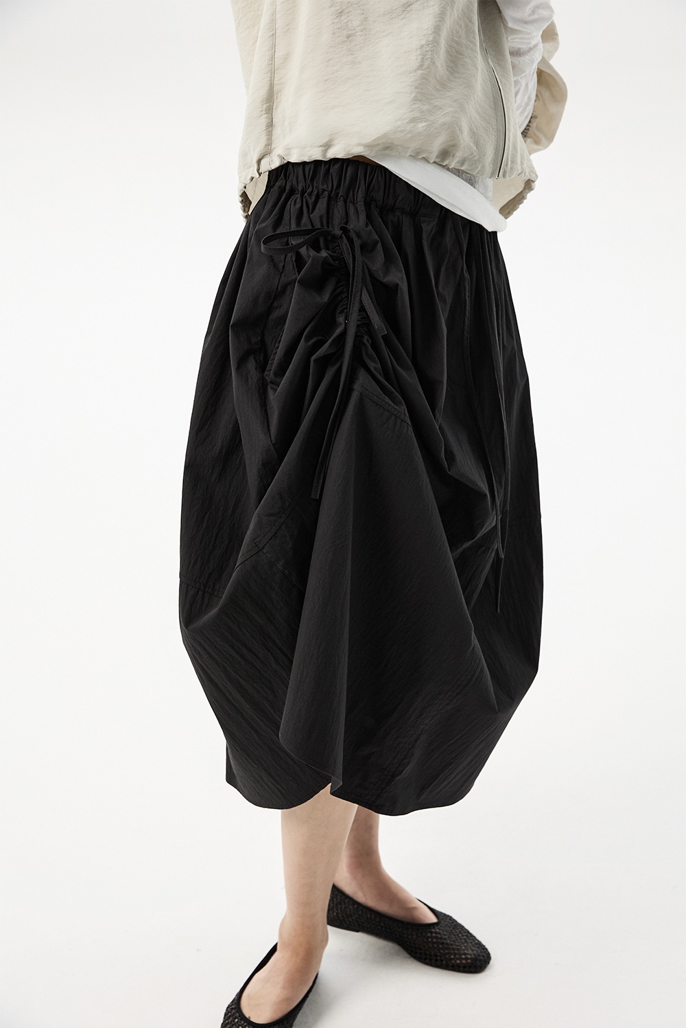 ML22 / UNBALANCED STRING FLARE SKIRT