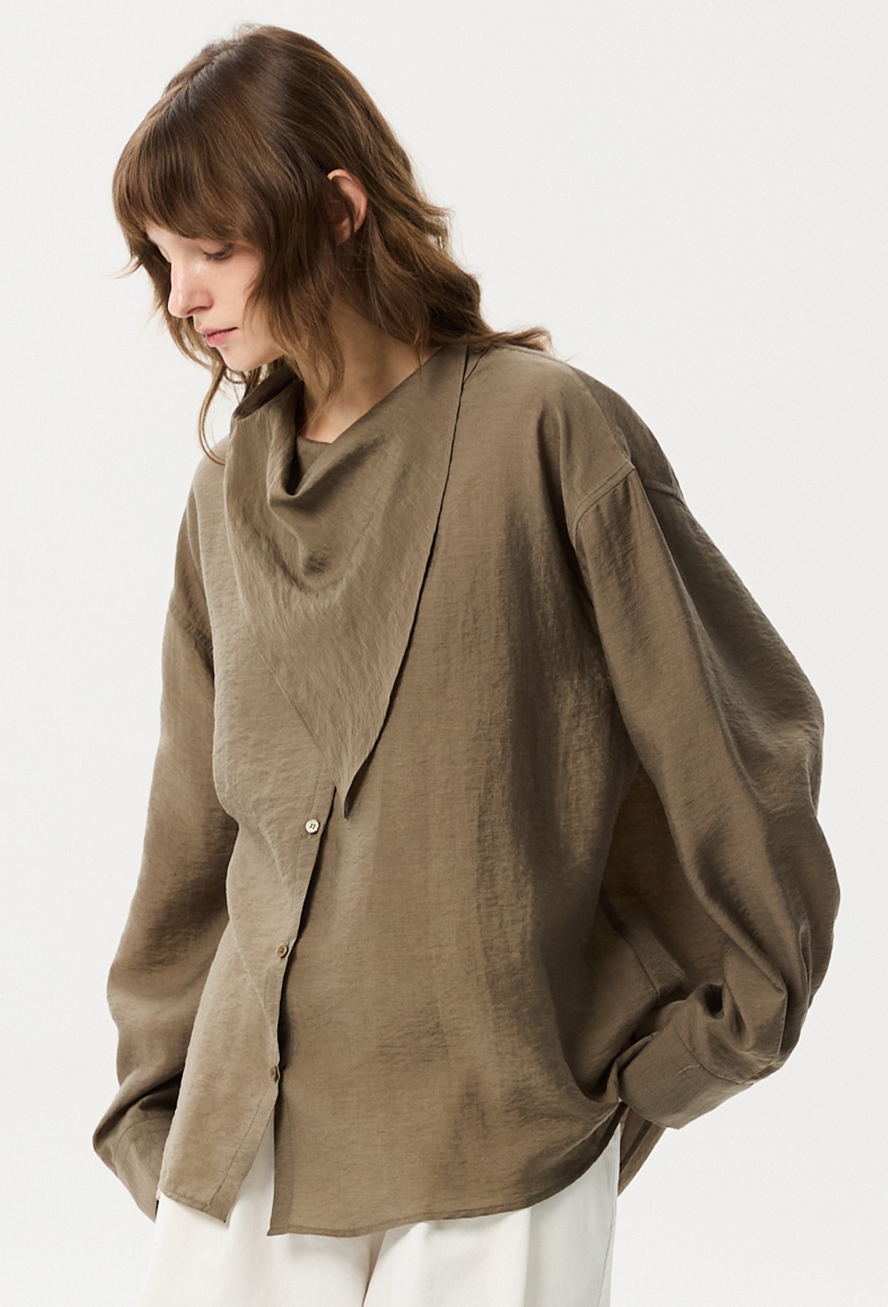 ML11 / UNBALANCED SCARF SHIRTS