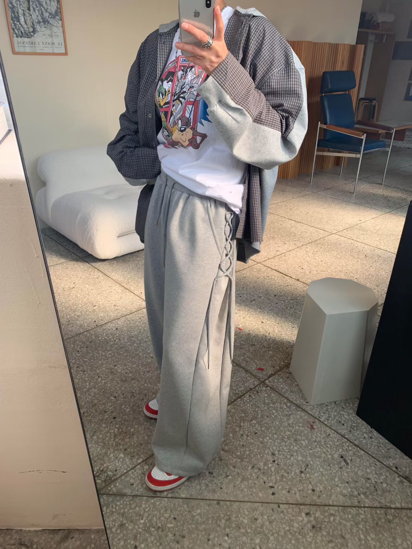 KL10 / SIDE TIE DETAIL SWEATPANTS