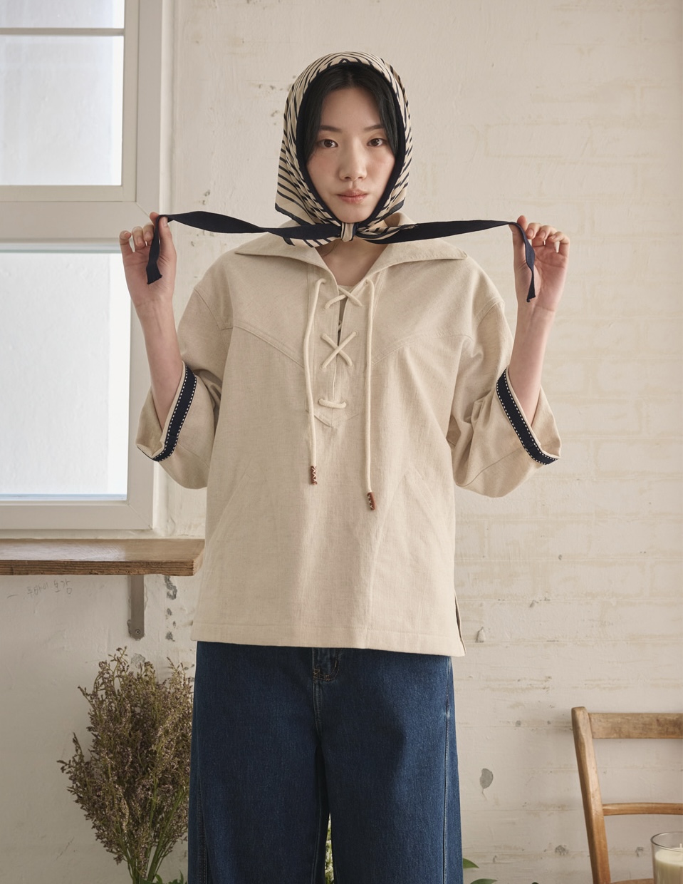 DD15 / String Sailor Collar Shirt