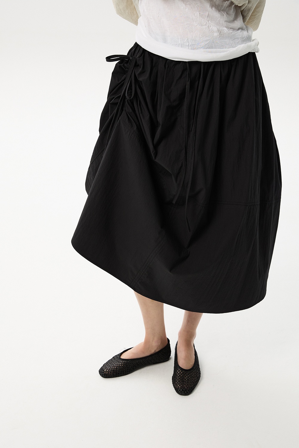 ML22 / UNBALANCED STRING FLARE SKIRT