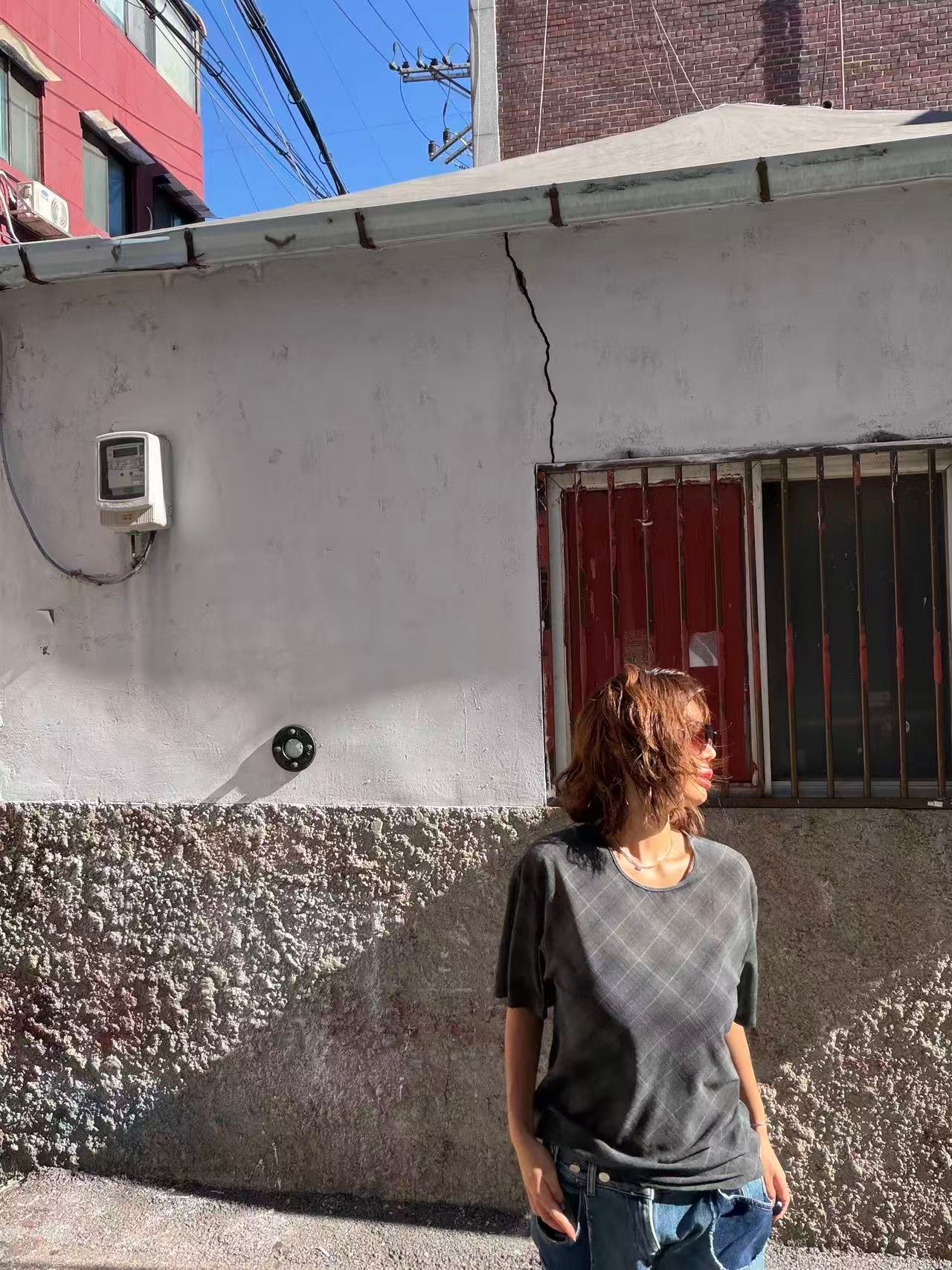 PT25 / BURNOUT CHECKS SHEER TOP