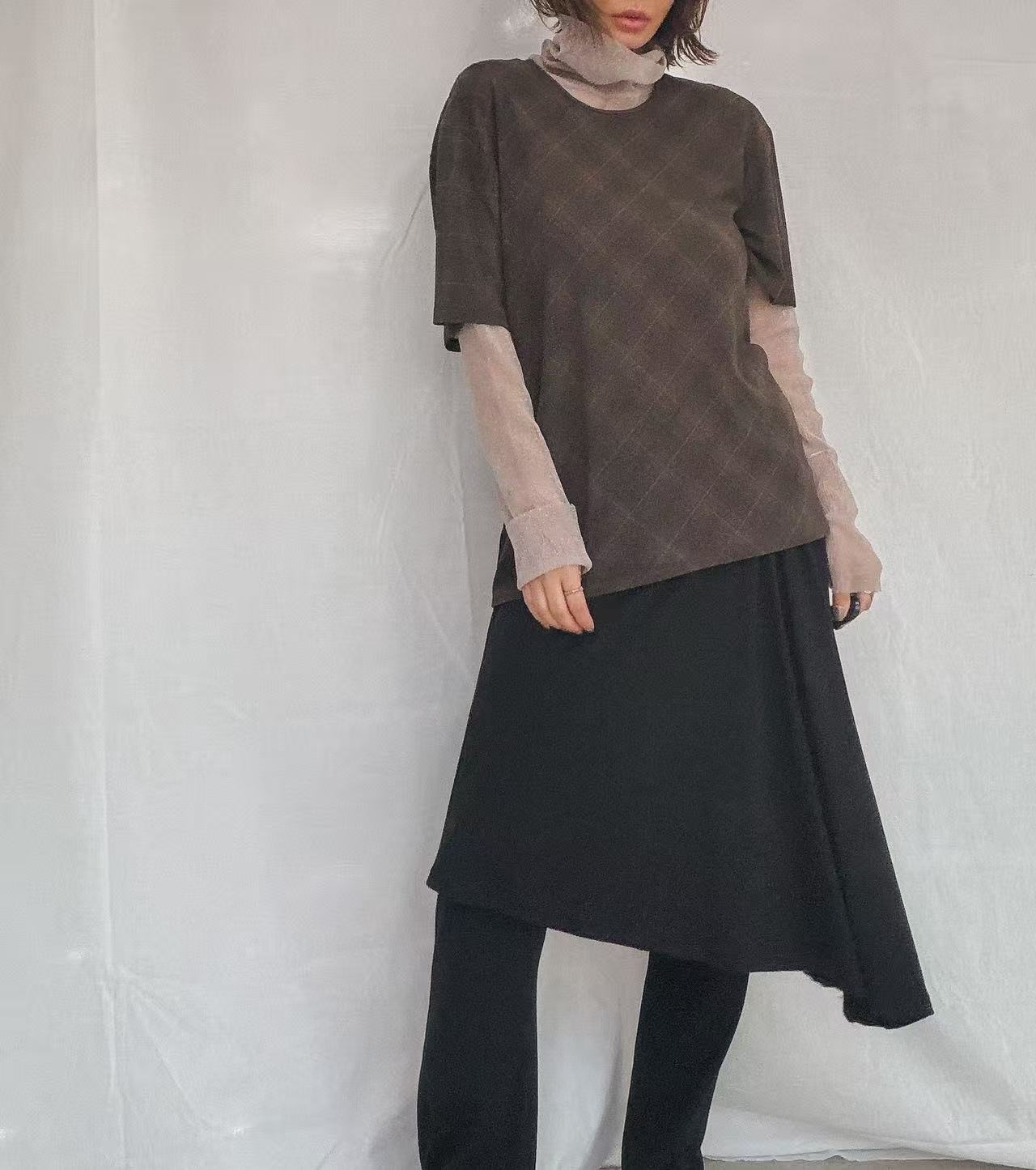 PT25 / BURNOUT CHECKS SHEER TOP