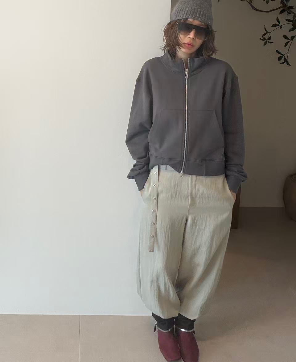 PT27 / BELTED STRAIGHT LEG TROUSERS