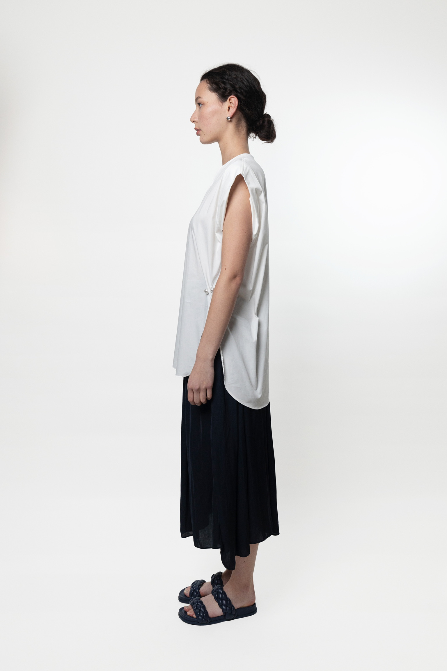 AL05/ FAUX PEARL CONNECTOR ANGULAR TOP