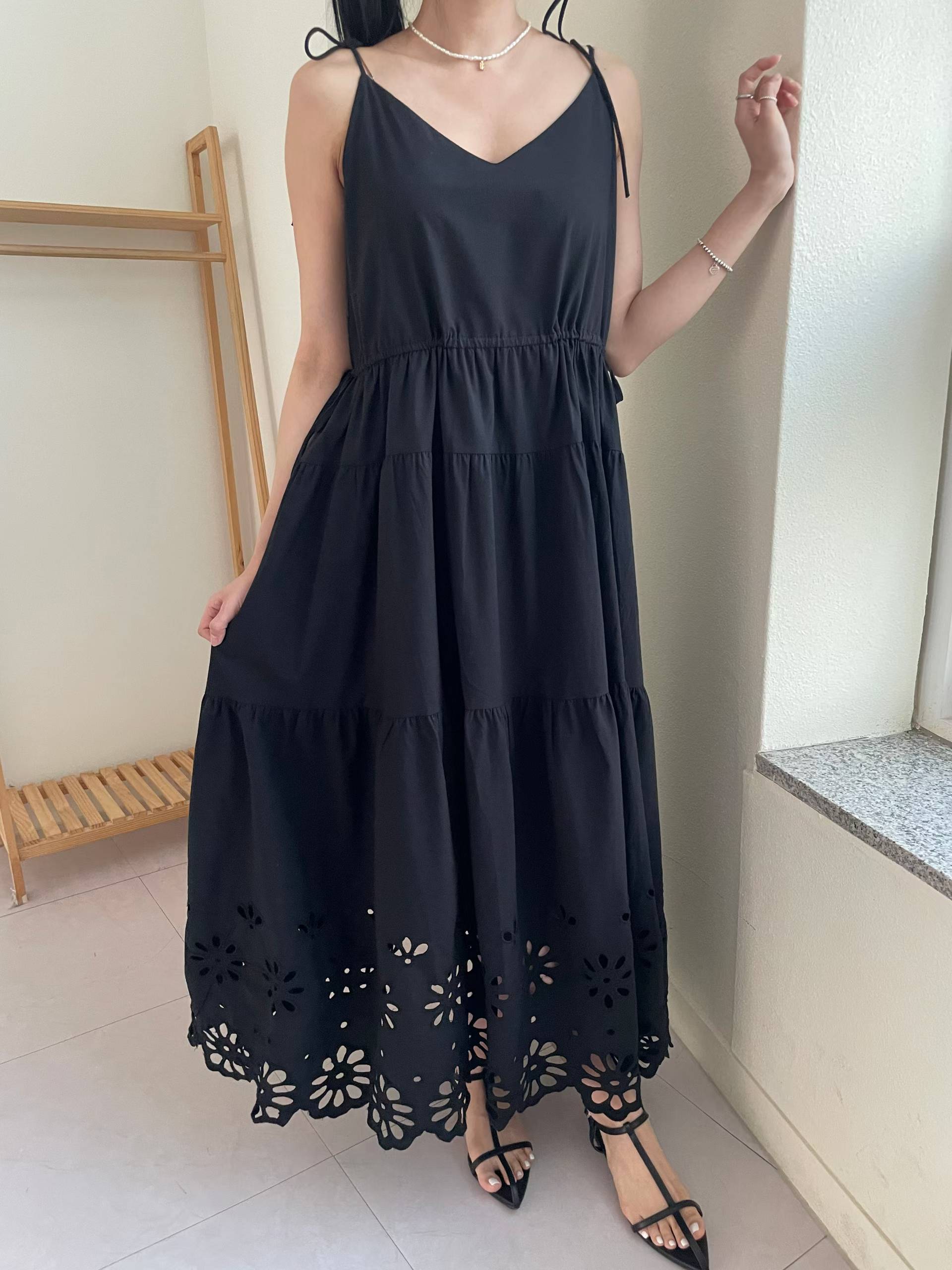 ELENI EYELET HEM SUMMER DRESS