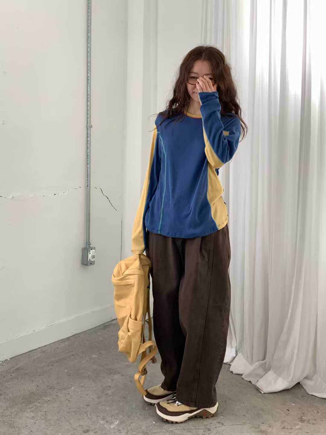 ELORA TWO TONE PANEL PULLOVER