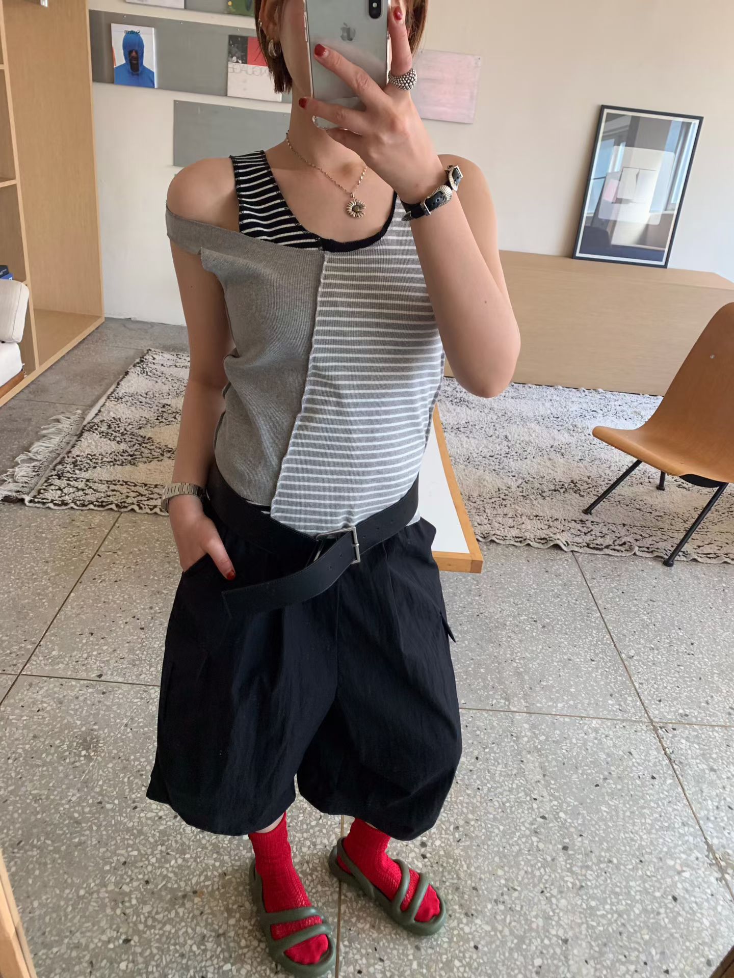 KS19/2-TONE  STRIPE TANK TOP