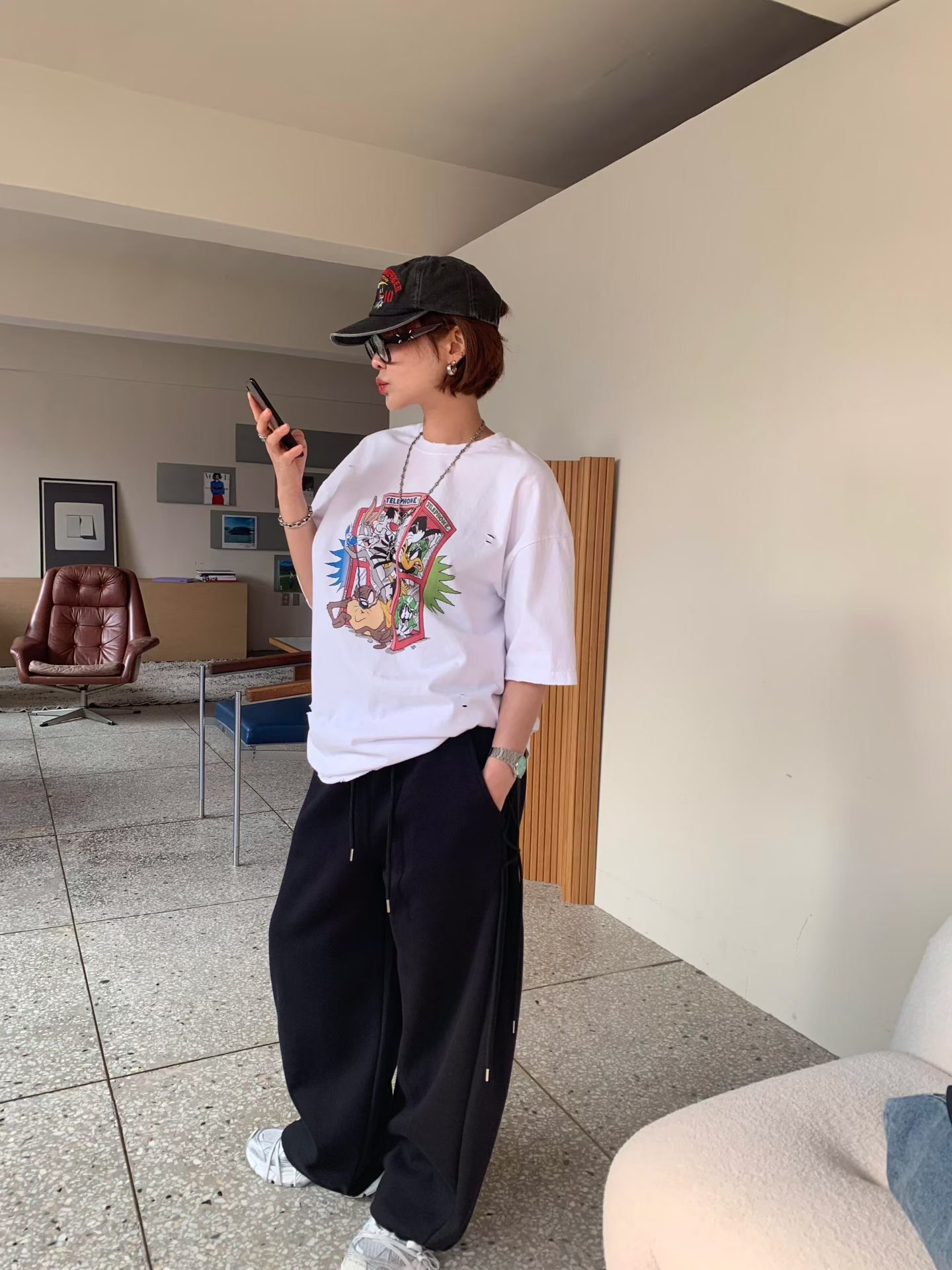 KL10 / SIDE TIE DETAIL SWEATPANTS