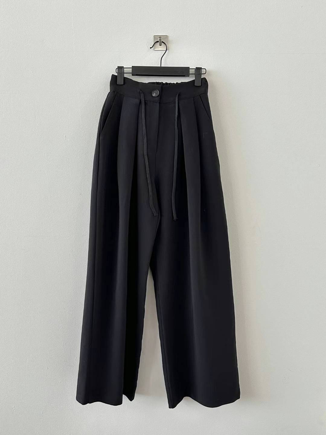 CHASE STRING TIE WIDE LEGGED TROUSERS