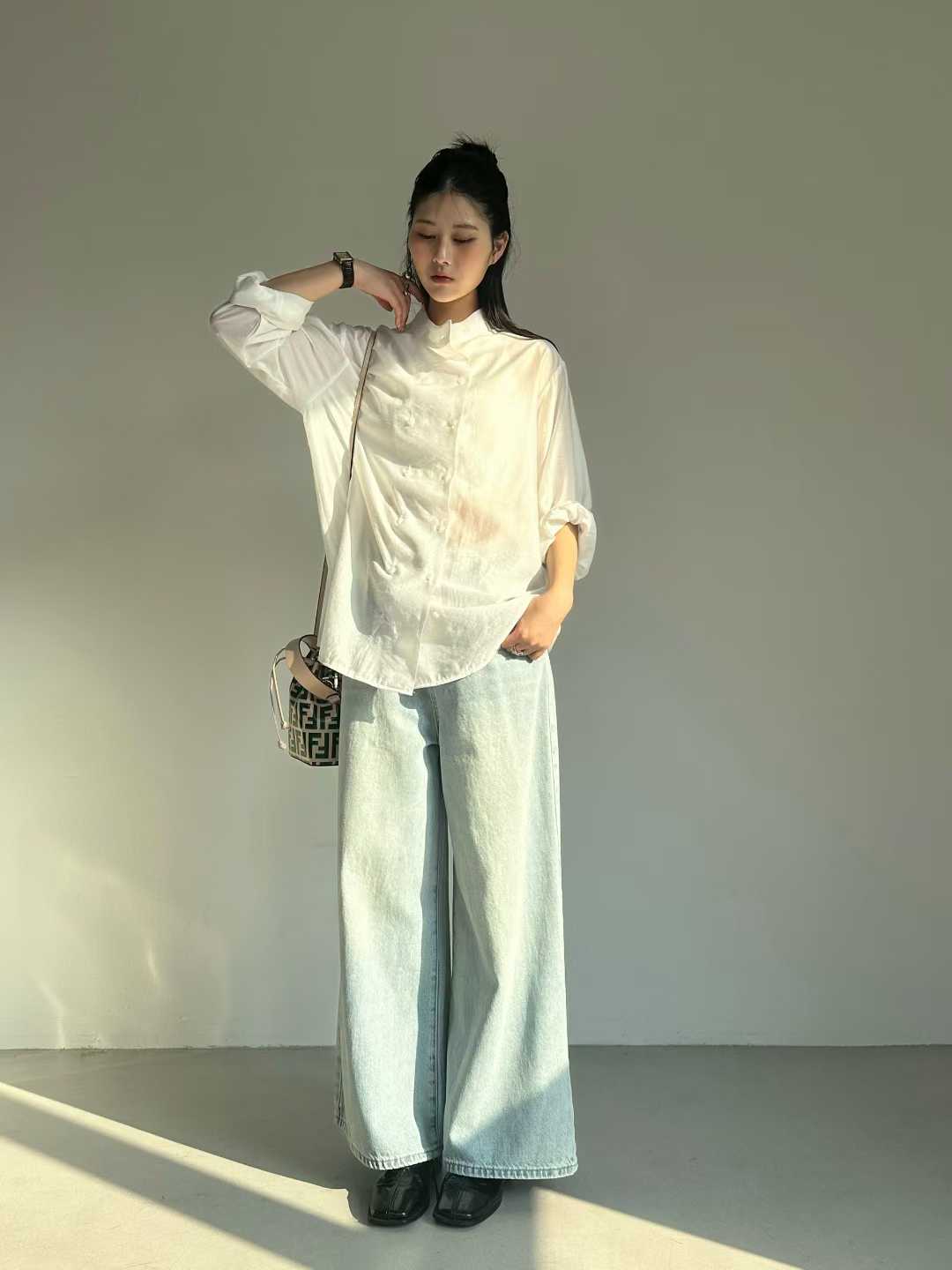 ESTHER DOUBLE BREASTED MANDARIN SHIRT