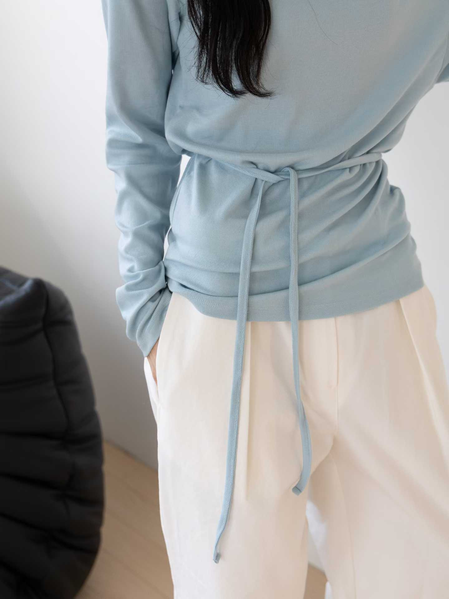 DAYLEN WIDE-NECK TIE PULLOVER