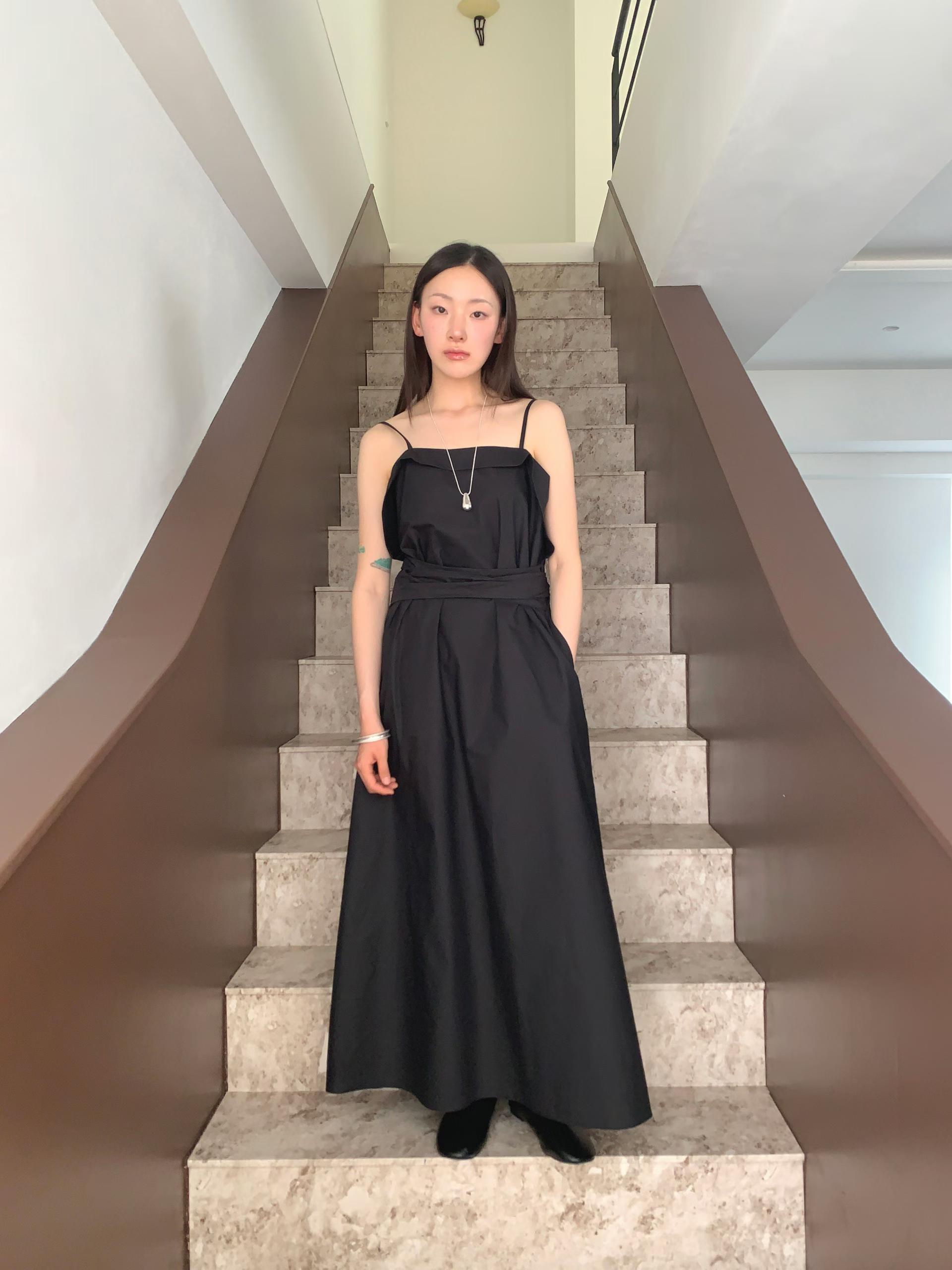 FERNANDA MINIMALIST FLAP MAXI SPAGHETTI DRESS