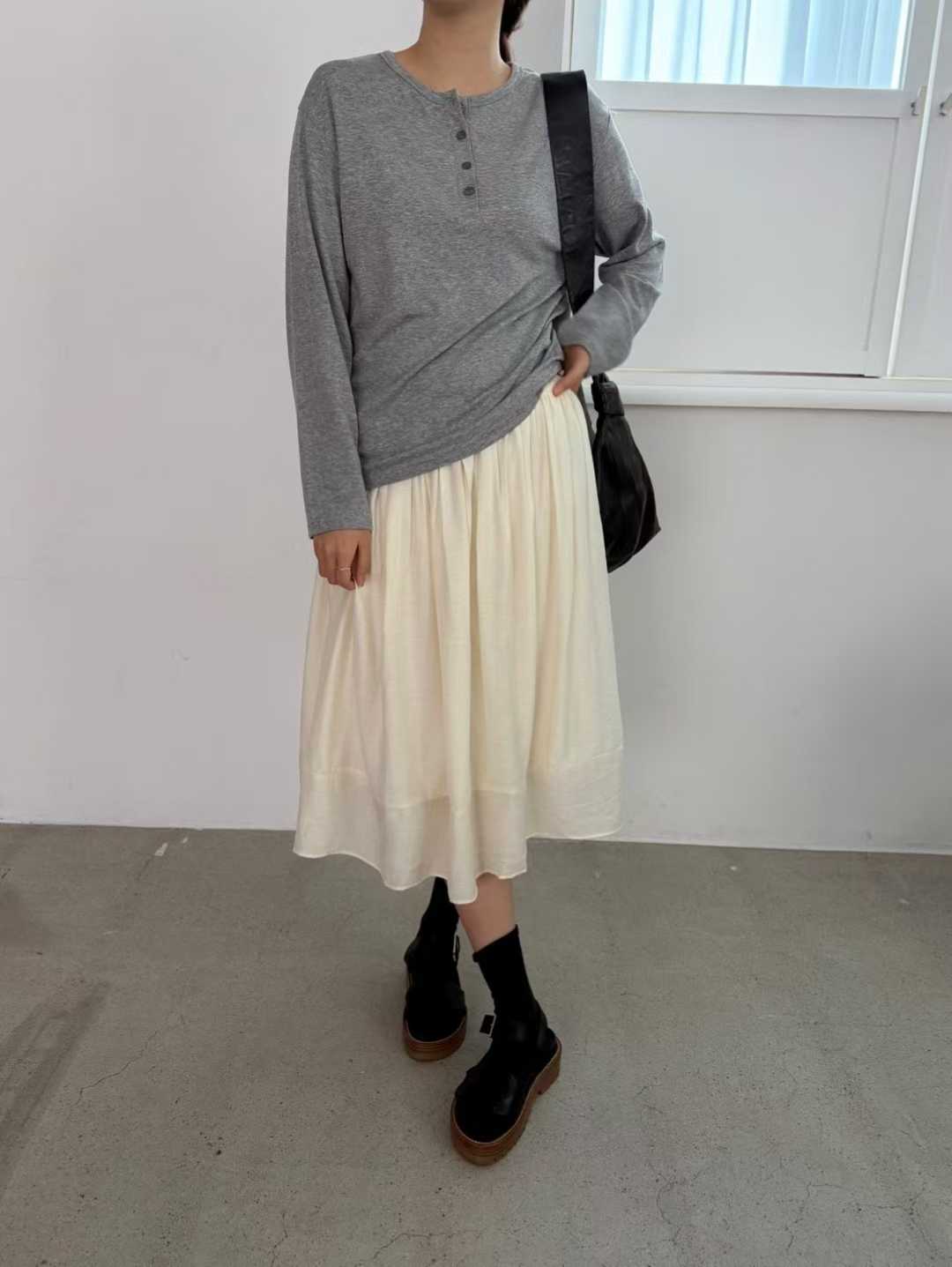 DINNIE HENLEY BUTTONS LONG SLEEVES TEE