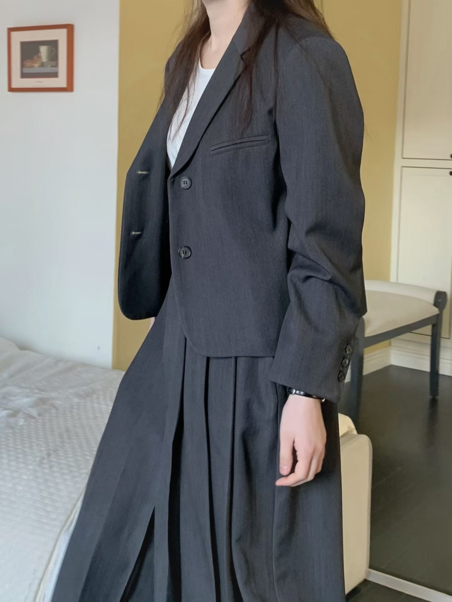 JU09 / BUTTON DOWN BLAZER