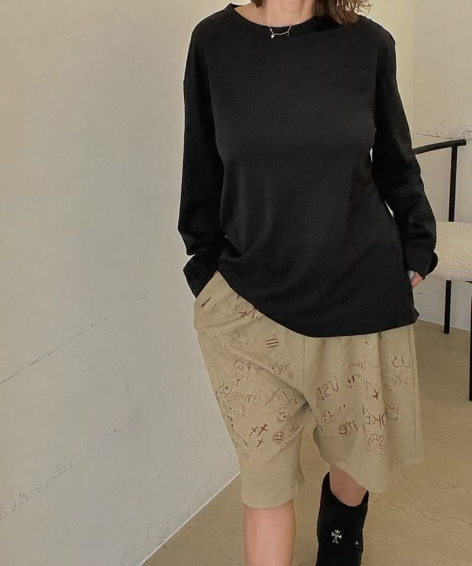 PT19 / OPEN BACK DETAIL LONG SLEEVES TEE