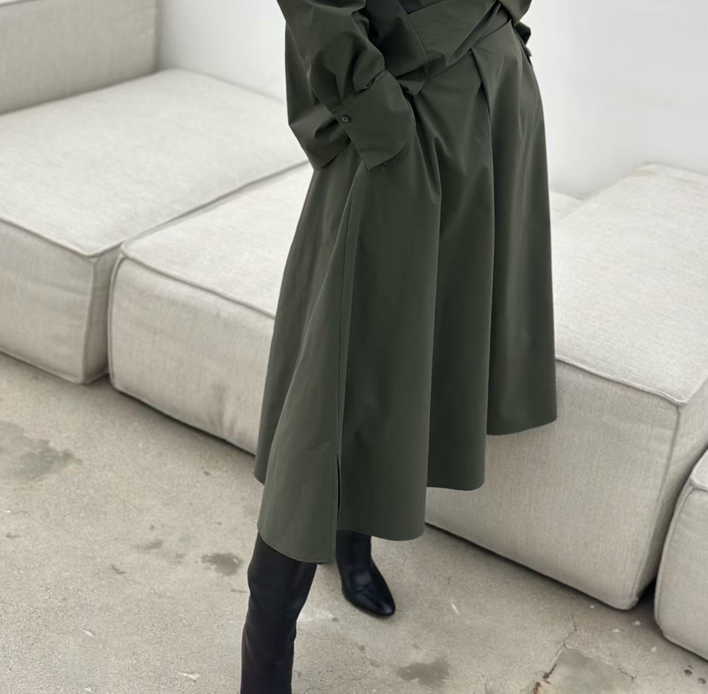 LE21 / CROPPED POCKET FLARE CULOTTES