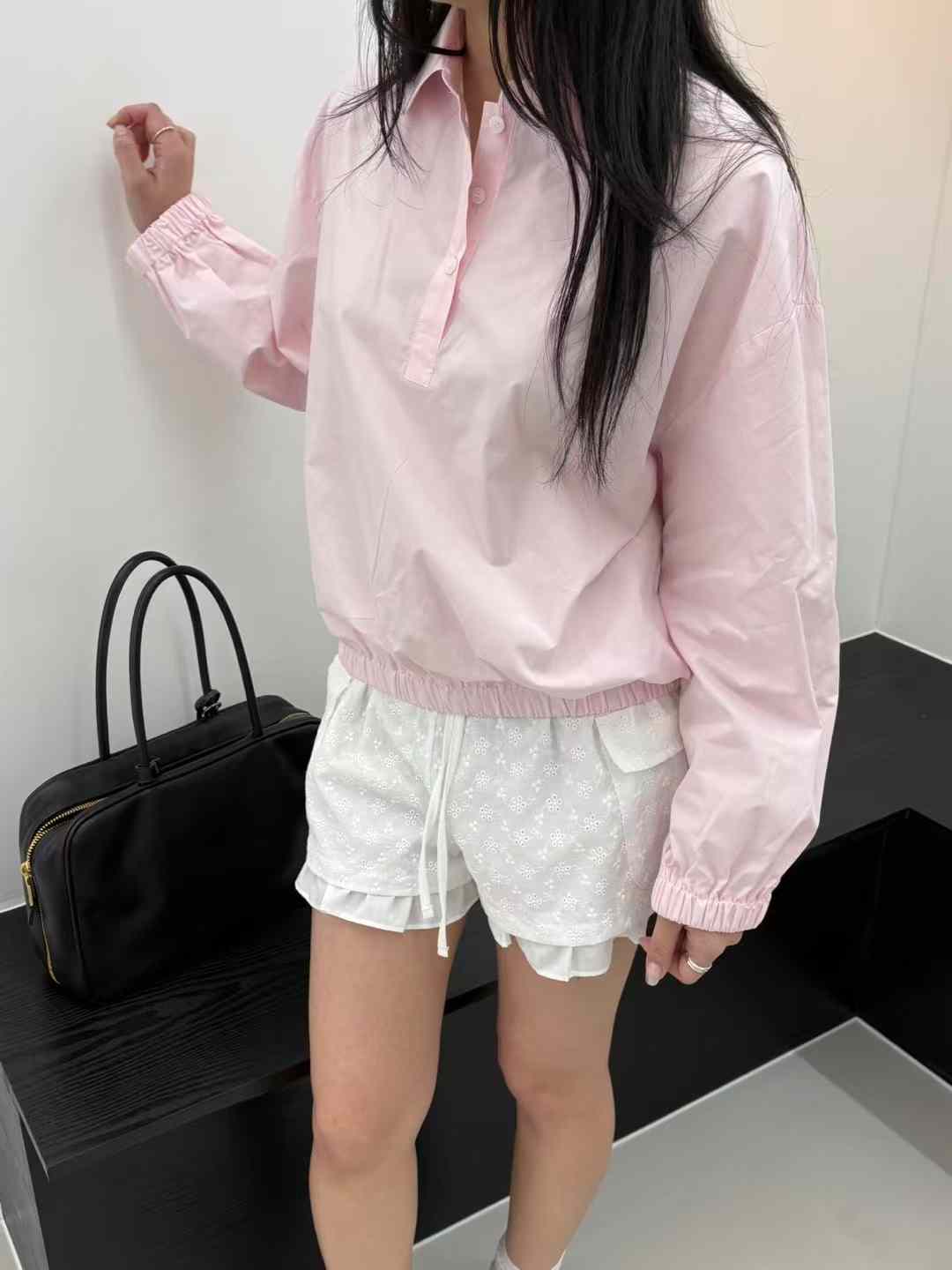 DAHLIA HEM BANDING POLO TOP