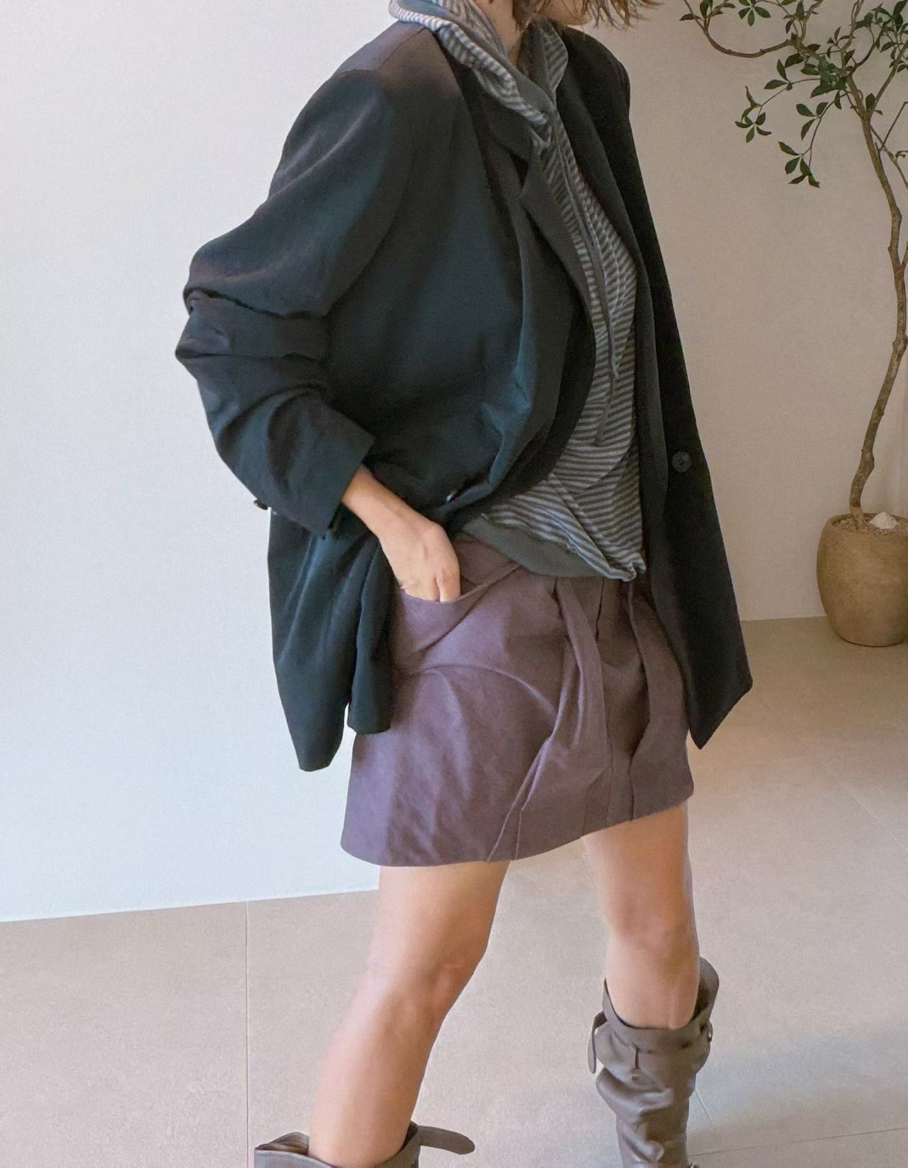 PT22 / OVERSIZED POCKETS UTILITY SKIRT