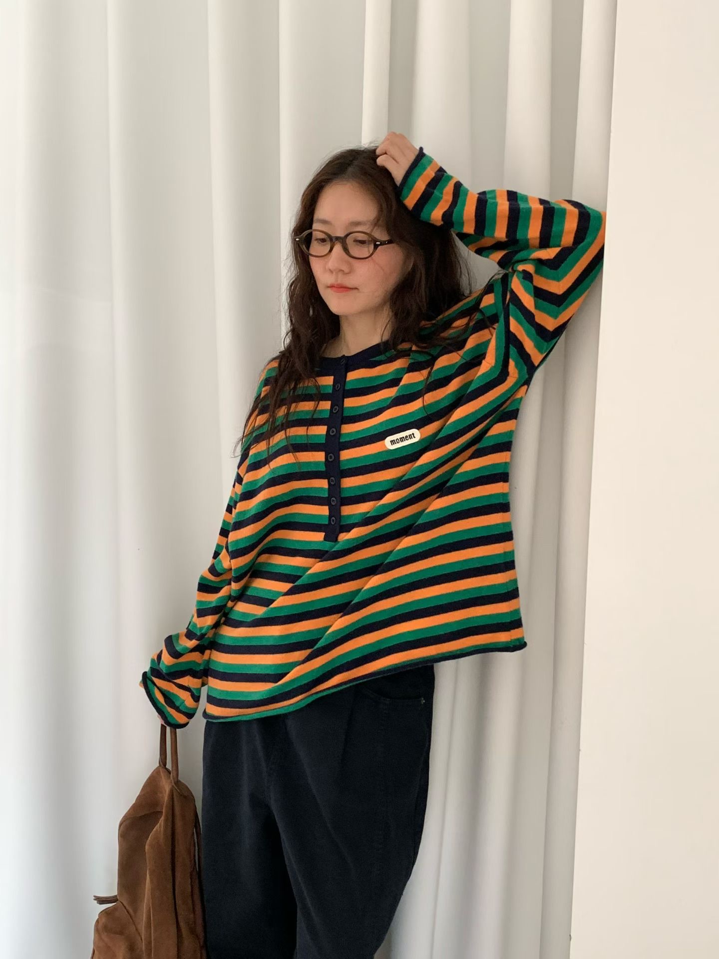 VP14 / "MOMENT" COLOR BLOCK LONG SLEEVES TOP