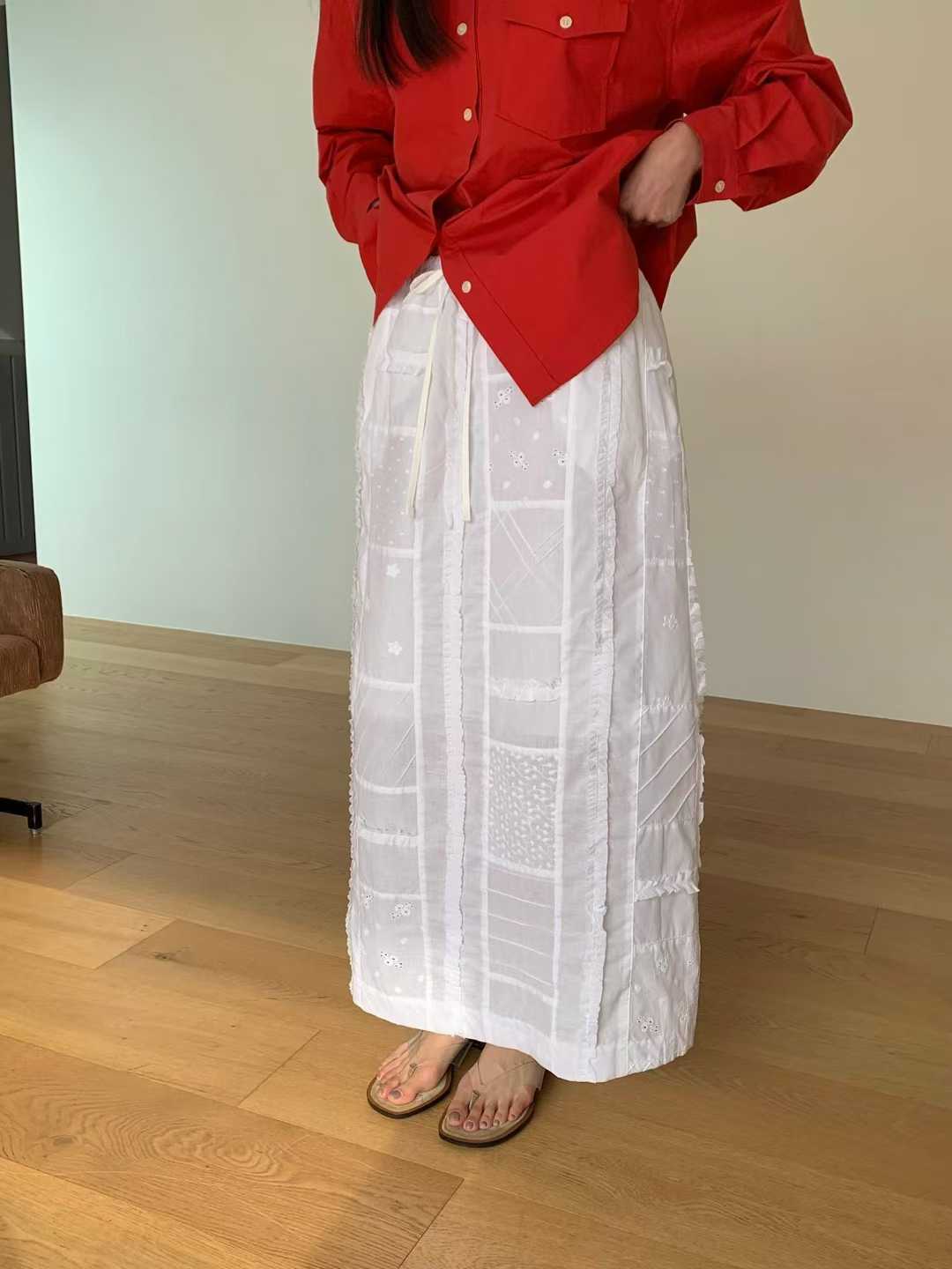 EVIE GEOMETRIC TEXTURED PREMIUM SKIRT