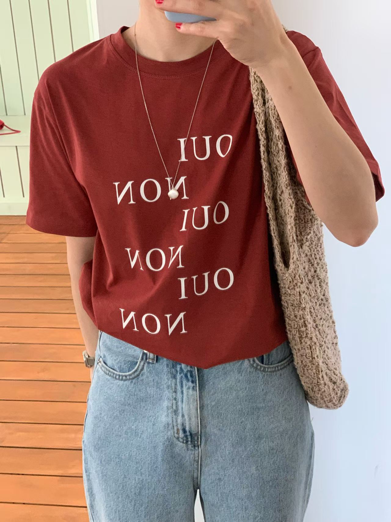 ELISA "OUI/NON" SLOGAN TEE