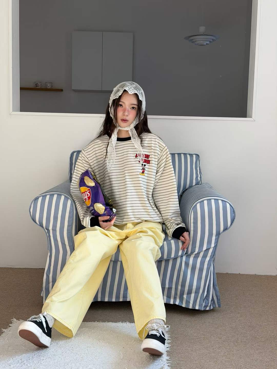 DASHA MICKEY STRIPE PULLOVER