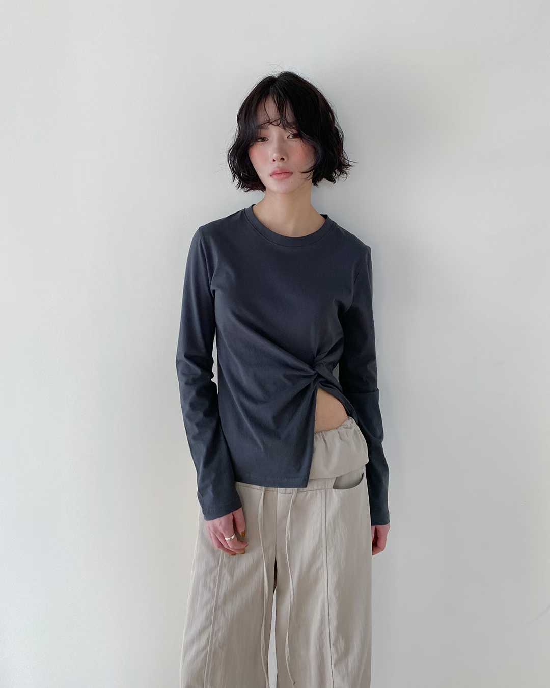 ELOISE OPEN KNOT LONG SLEEVES TEE