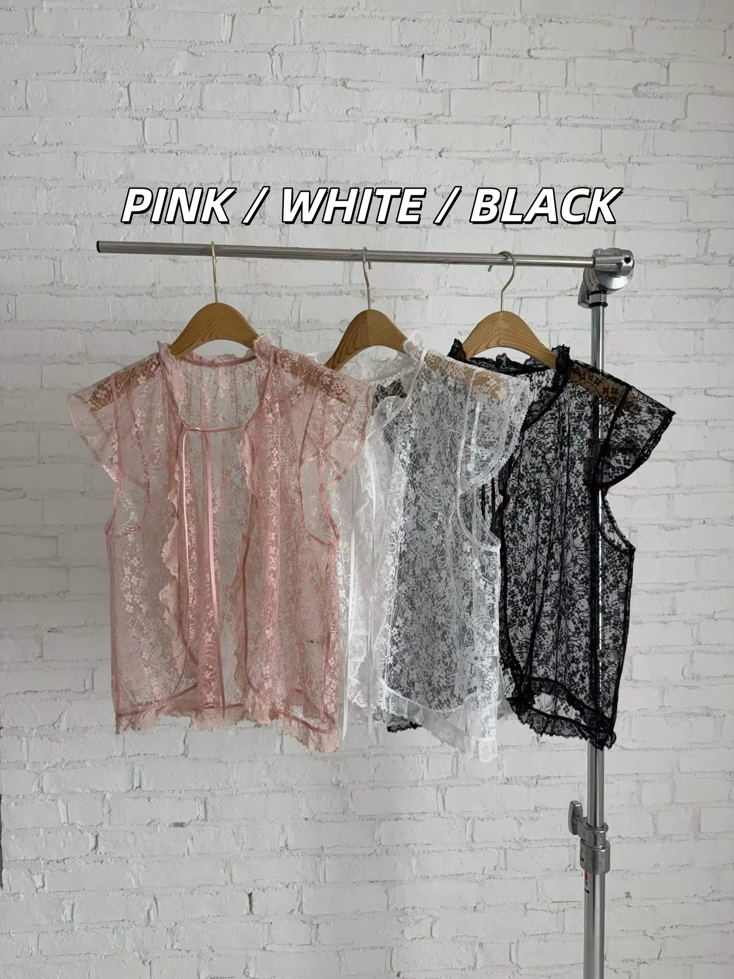 EVER CAP SLEEVES LACE VEST