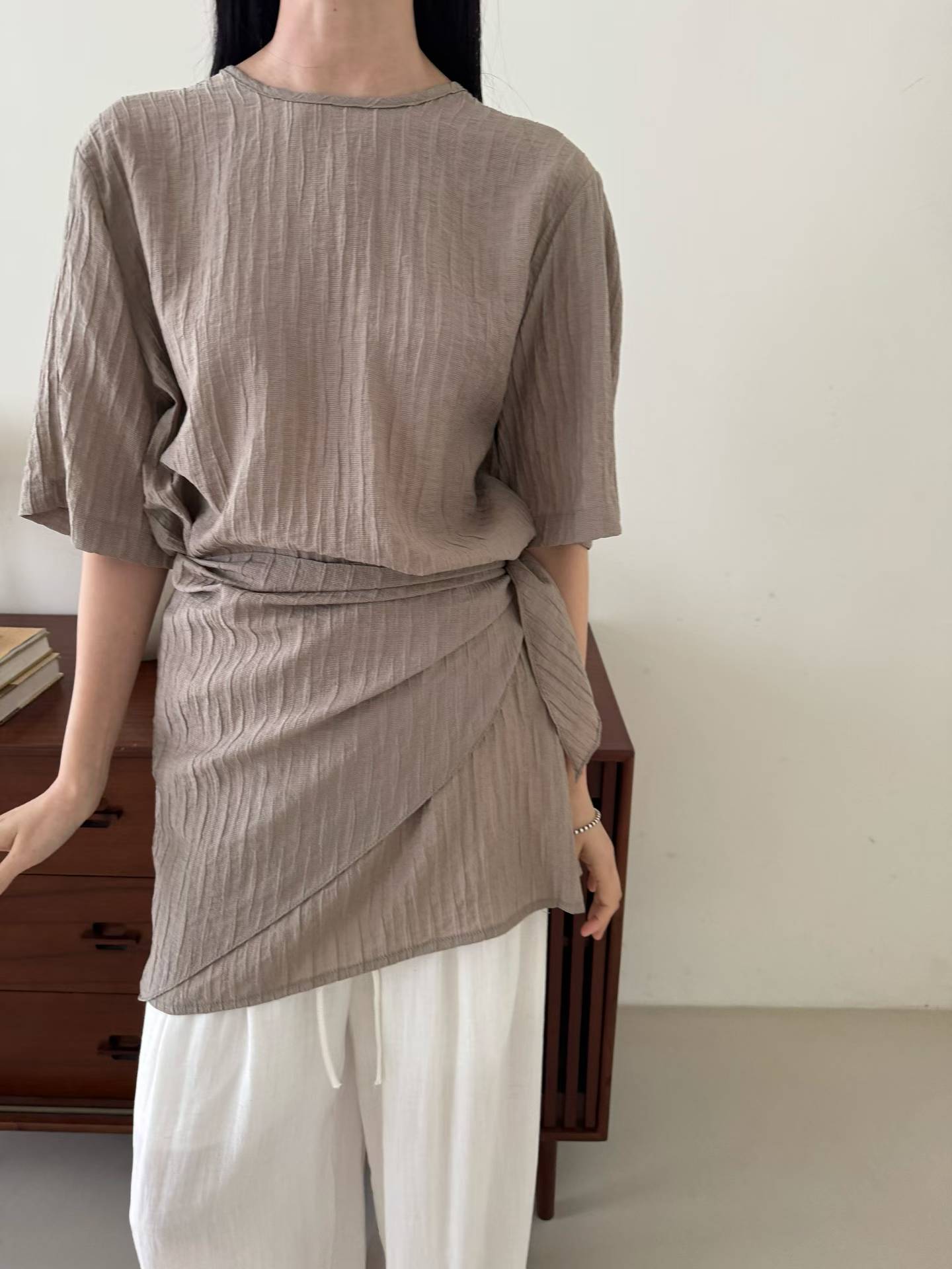 FERN OVER-PIECE TEXTURED TUNIC