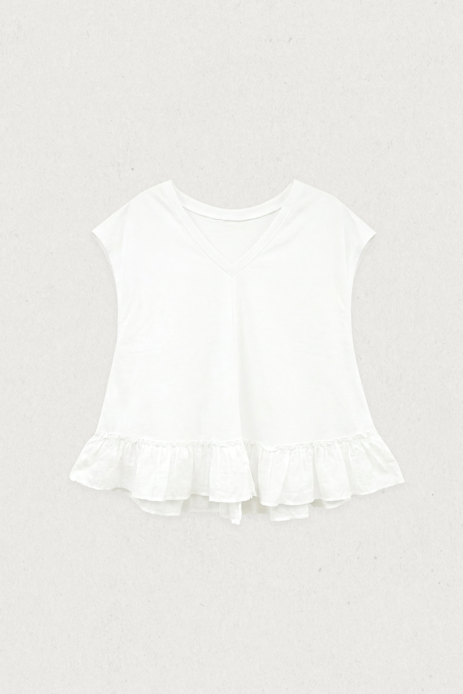 WW28 / RV FRILL CAP SLEEVES TEE