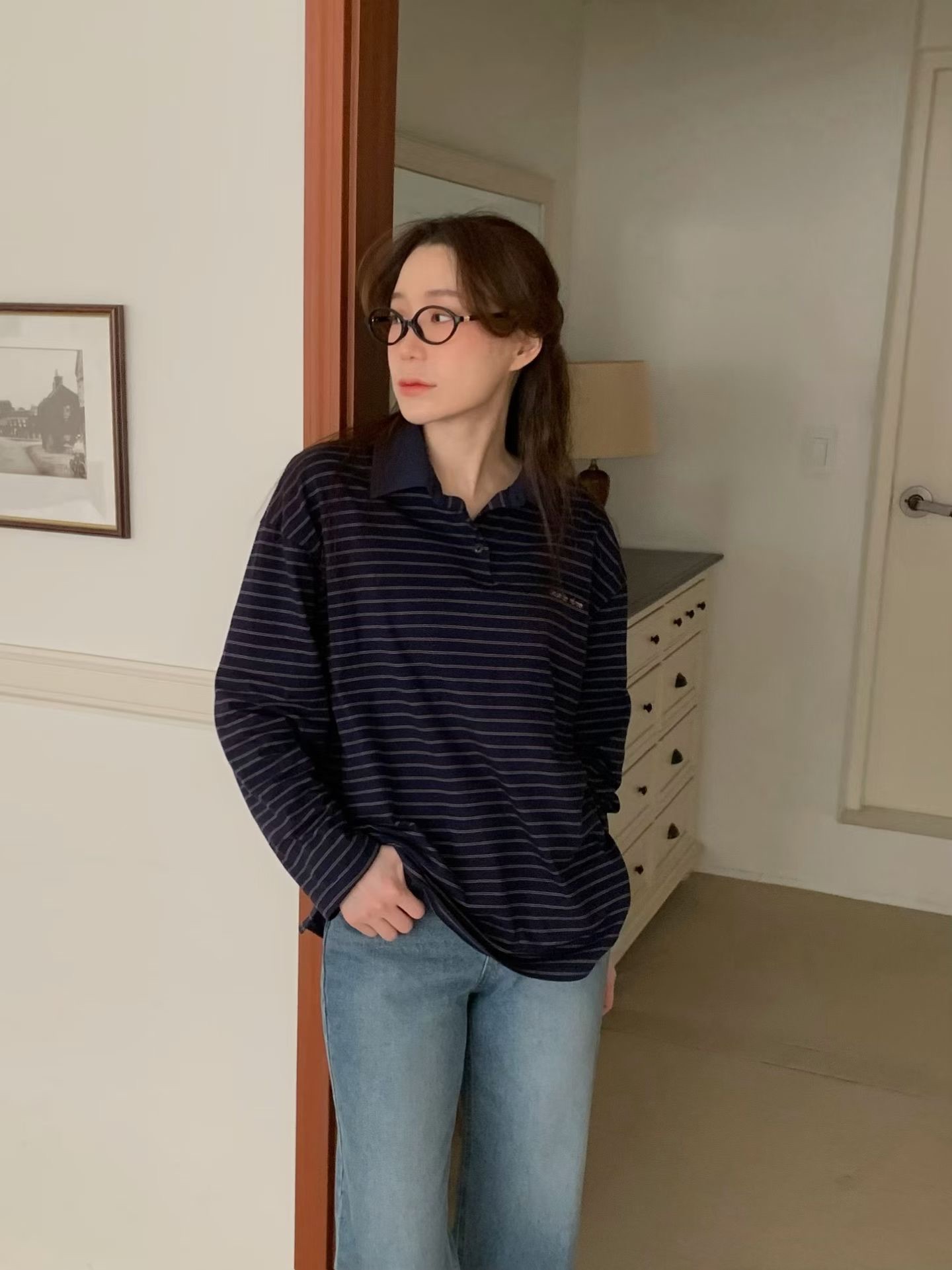 JU14 / "JOIE DE VIVRE" POLO PULLOVER