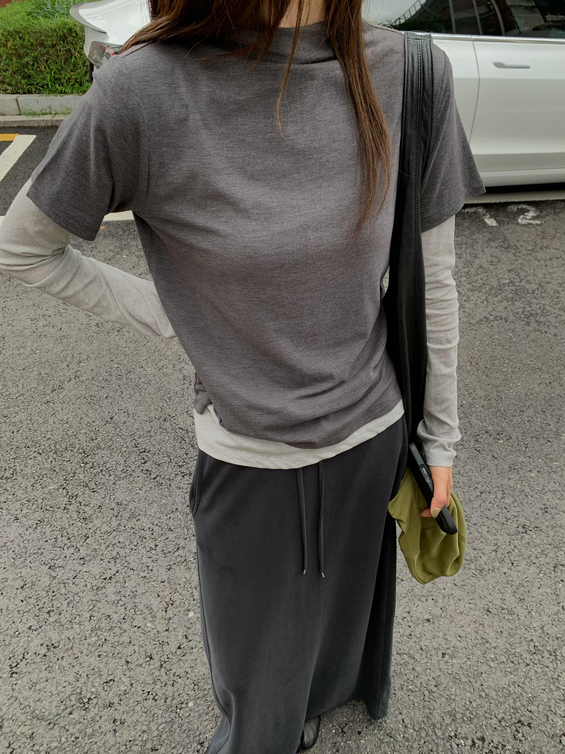 FINLEY SIDE RUCH HIGH COLLAR TEE