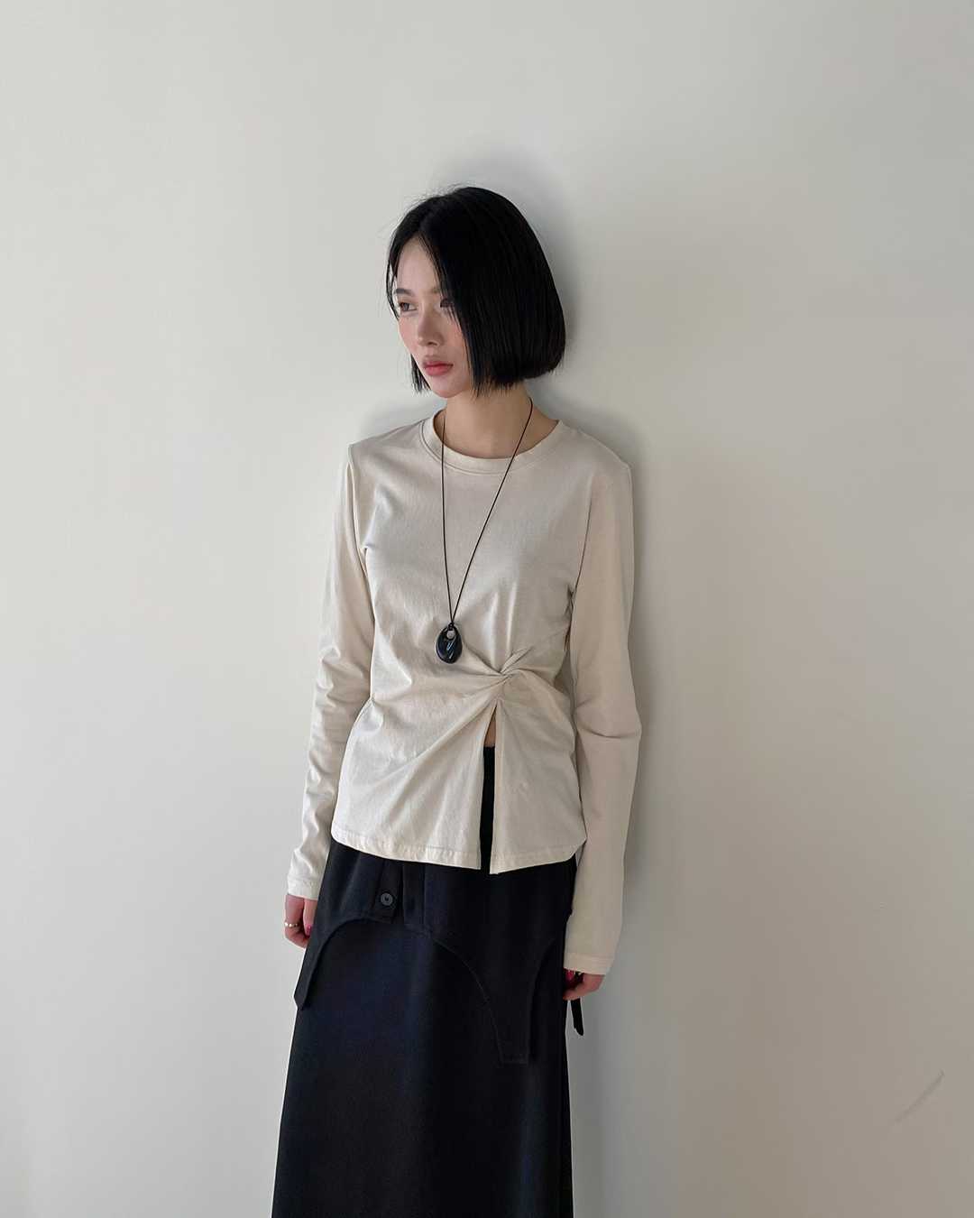 ELOISE OPEN KNOT LONG SLEEVES TEE