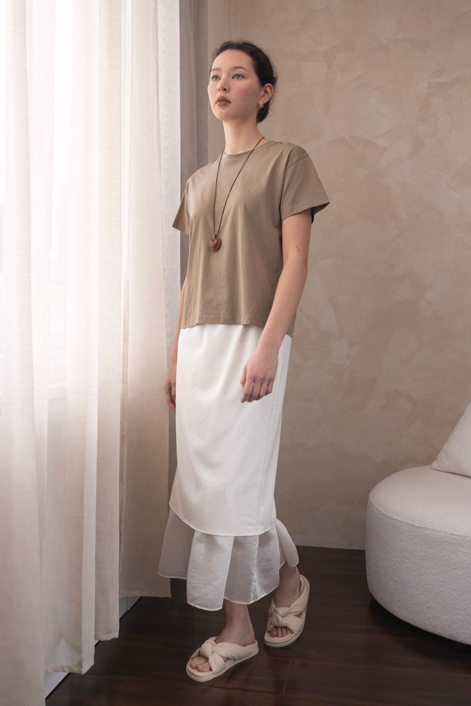 AL13/ BANDED LAYERED MERMAID SKIRT