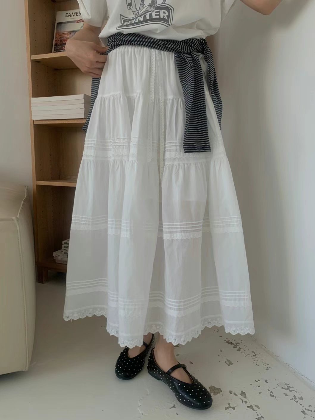 DELILAH TIERED BANDING SKIRT