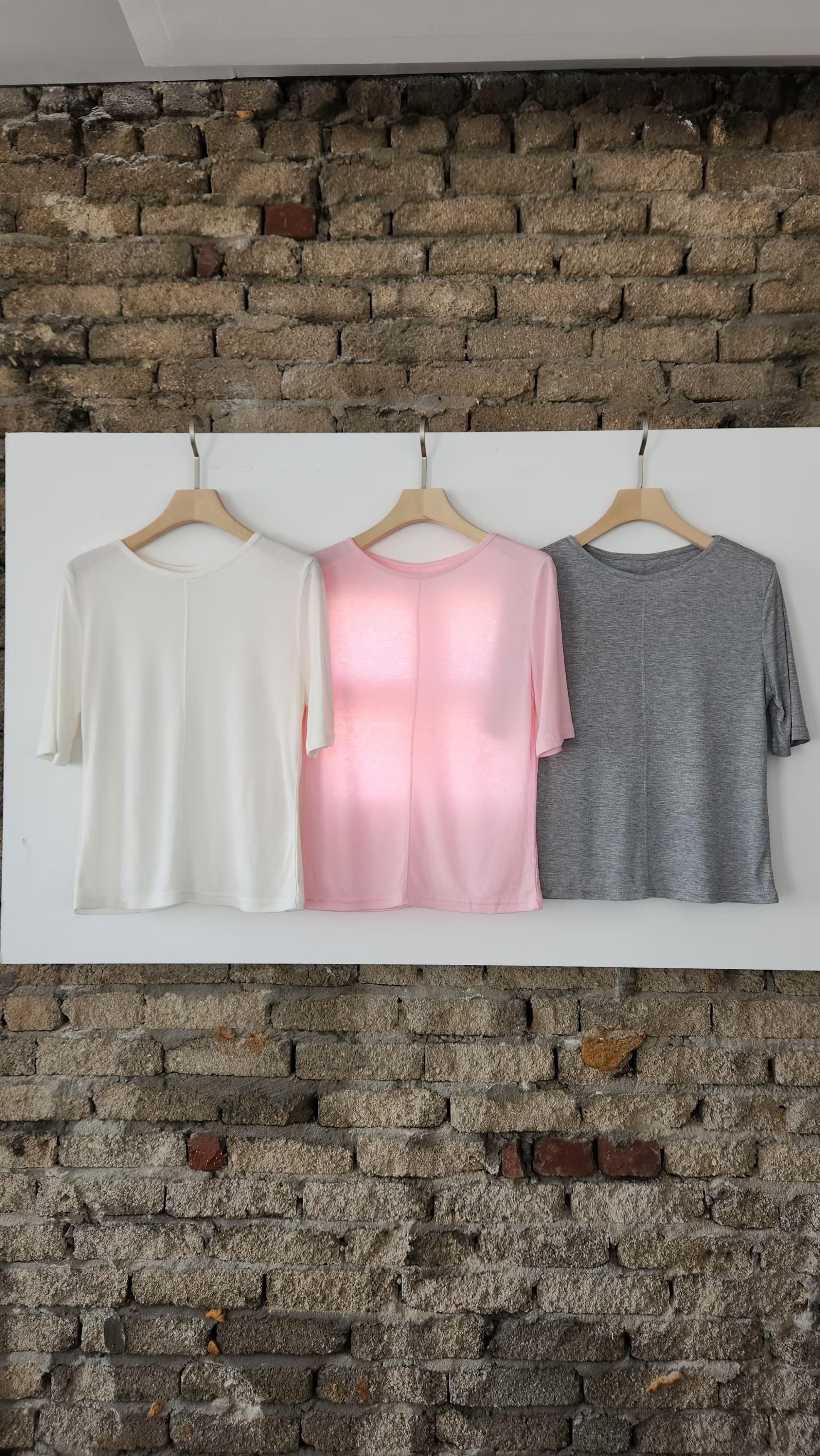 ERIKA 3/4 SLEEVES RIBBED TEE