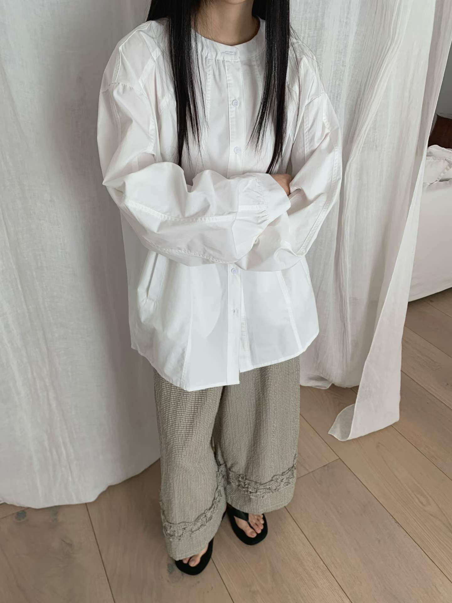 ELOUISE PANEL BUTTON SHIRT