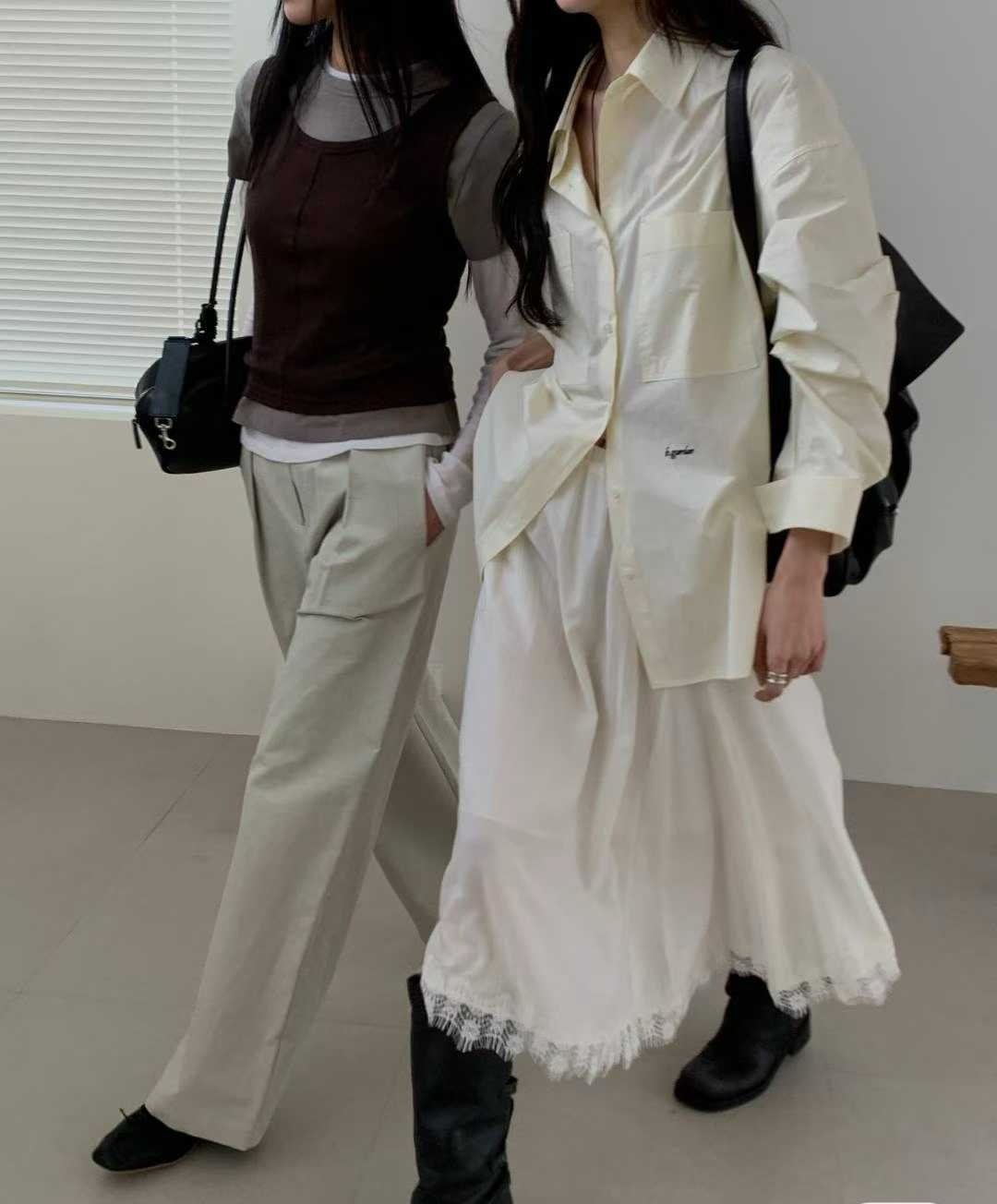 DEVORAH LACE TRIM A-LINE SKIRT