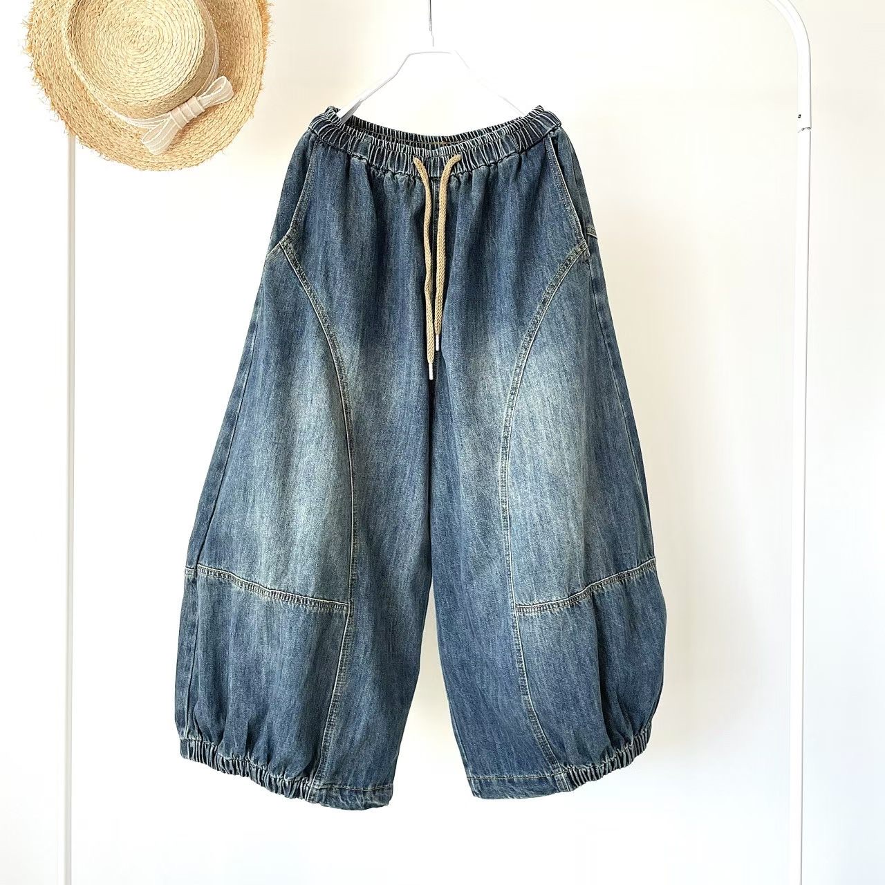 YQ28 / BALLOON DENIM HAREM PANTS