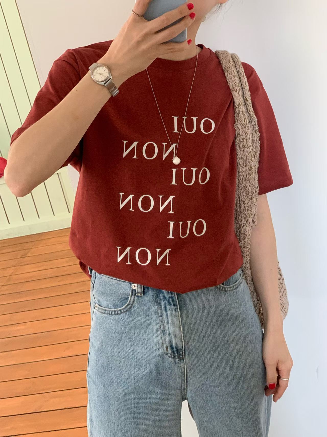 ELISA "OUI/NON" SLOGAN TEE