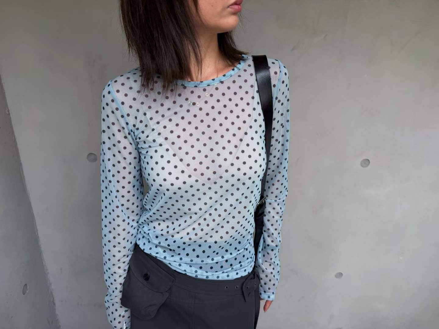 FRANCINE POLKA DOTS LAYERING TOP