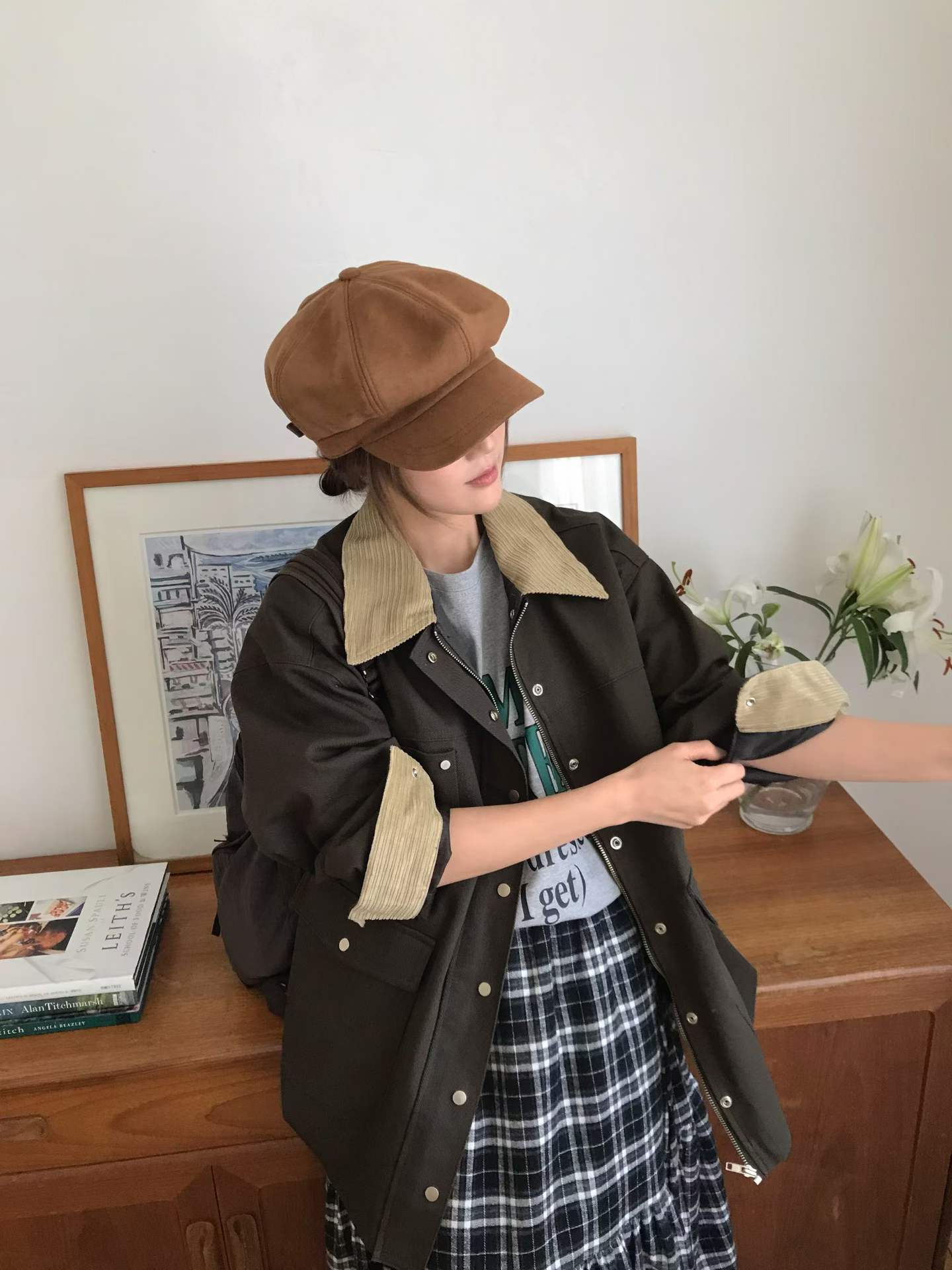 FANCHON CORDUROY COLLAR ARMY JACKET