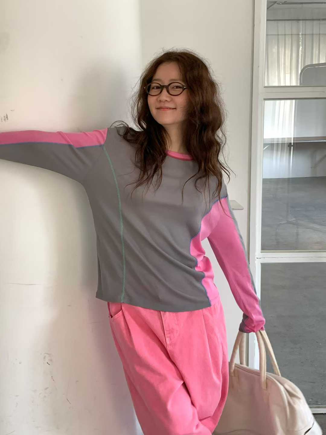 ELORA TWO TONE PANEL PULLOVER