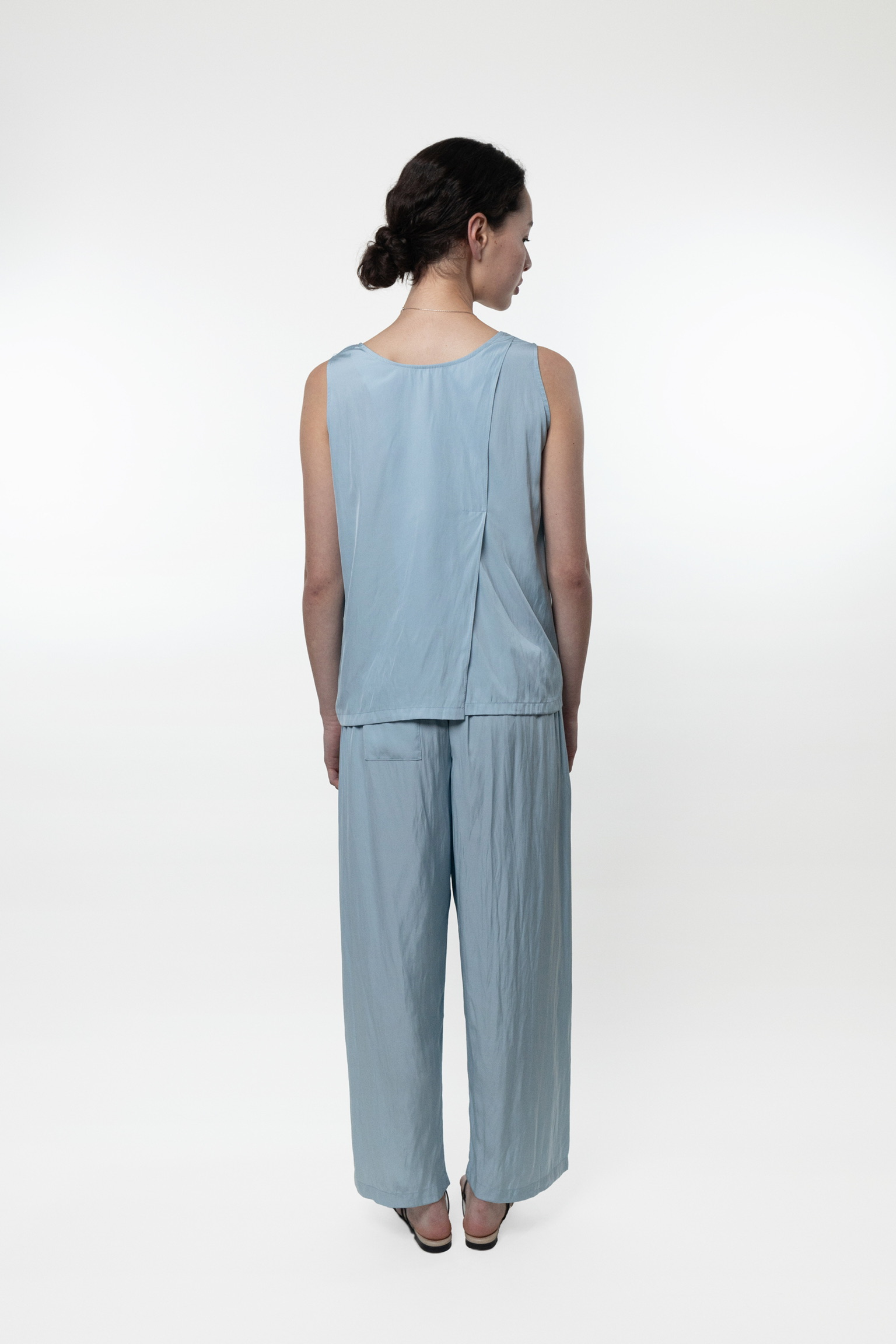 AL11/ CO-ORD LUX OVERLAP TOP/PANTS SET