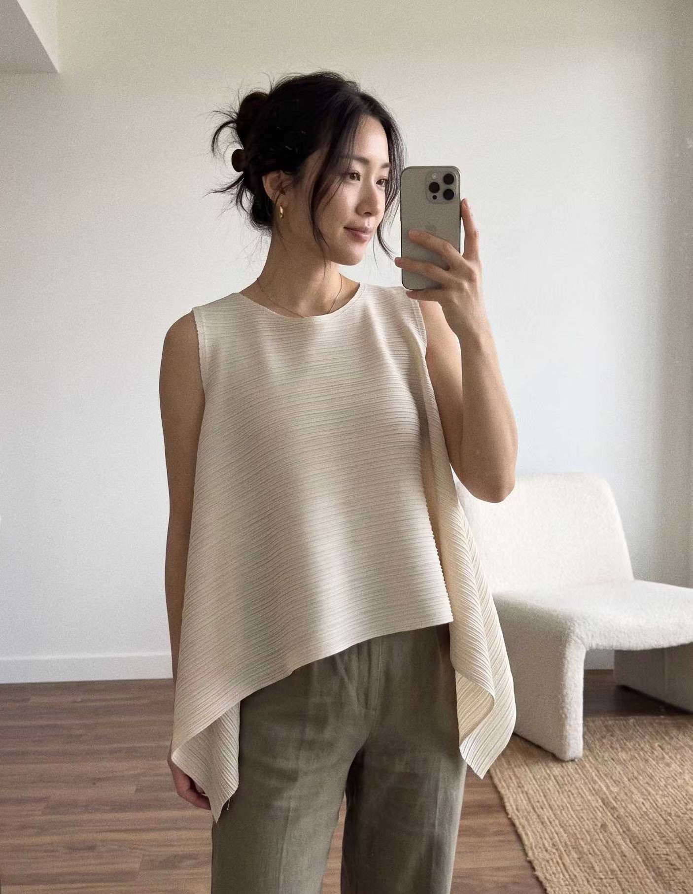 FABLE PLEATED A-LINE FLARE TOP