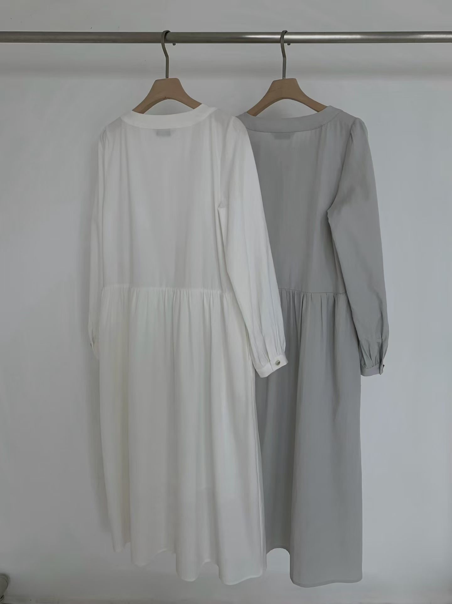 JU12 / DROP WAIST BUTTON DOWN DRESS